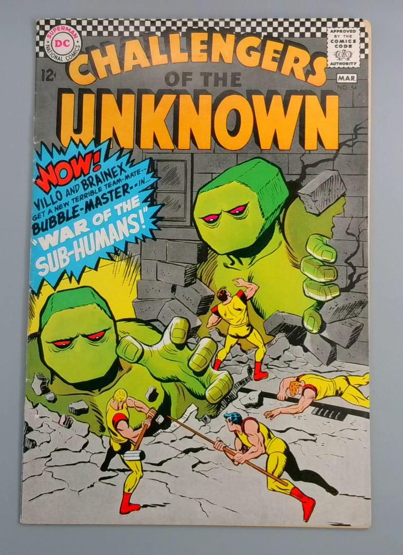 Challengers of the Unknown #54, FN 1st Bubble Master DC Comics,1966 JR1
