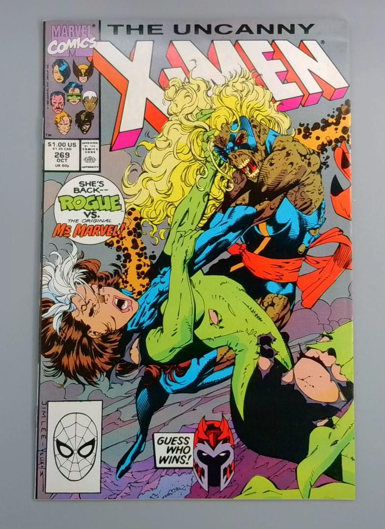 Uncanny X-Men #269, Rogue vs. Ms. Marvel, Marvel Comics, 1990 JR`