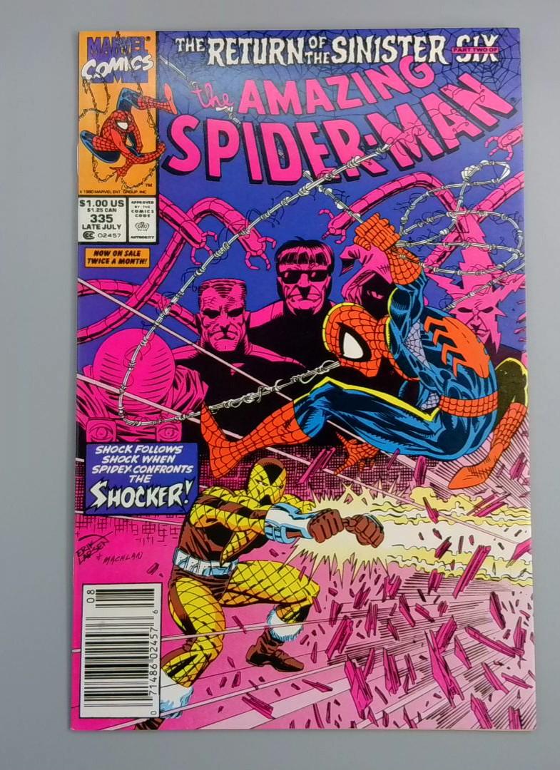 Amazing Spider-Man #335, VF+ Newsstand Marvel Comics, 1990 JR1