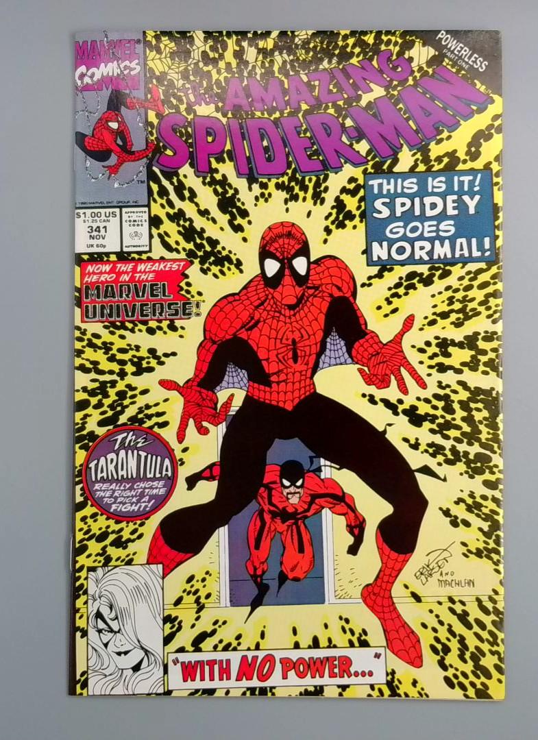 Amazing Spider-Man #344, VF+ Powerless, Marvel Comics, 1991 JR1