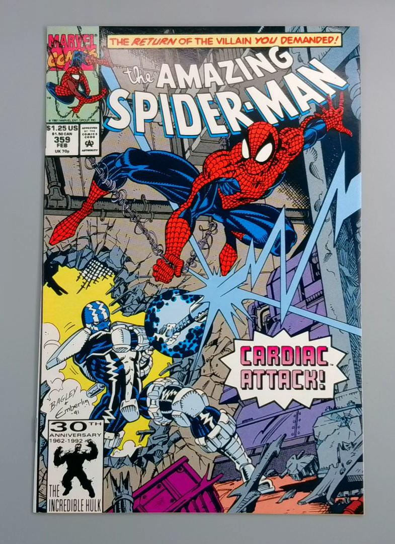 Amazing Spider-Man #359 VF+ Carnage Cameo Marvel, 1992 JR1