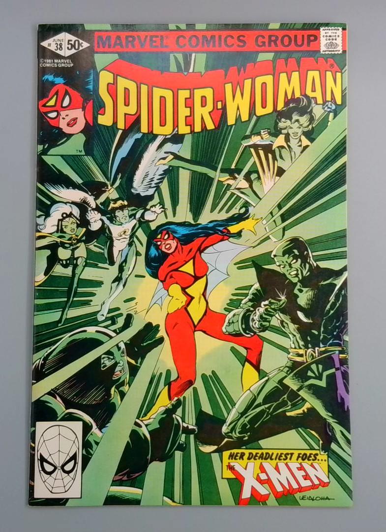 Spider-Woman #38, VF+ X-Men Crossover, Marvel Comics Group, 1981 JR1