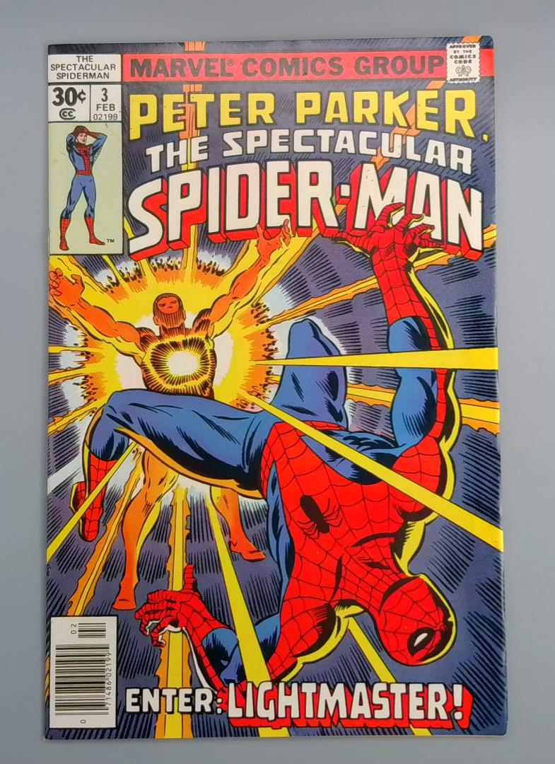 Spectacular Spider-Man #3, VF+ 1st Lightmaster Marvel Comics, 1977 JR1