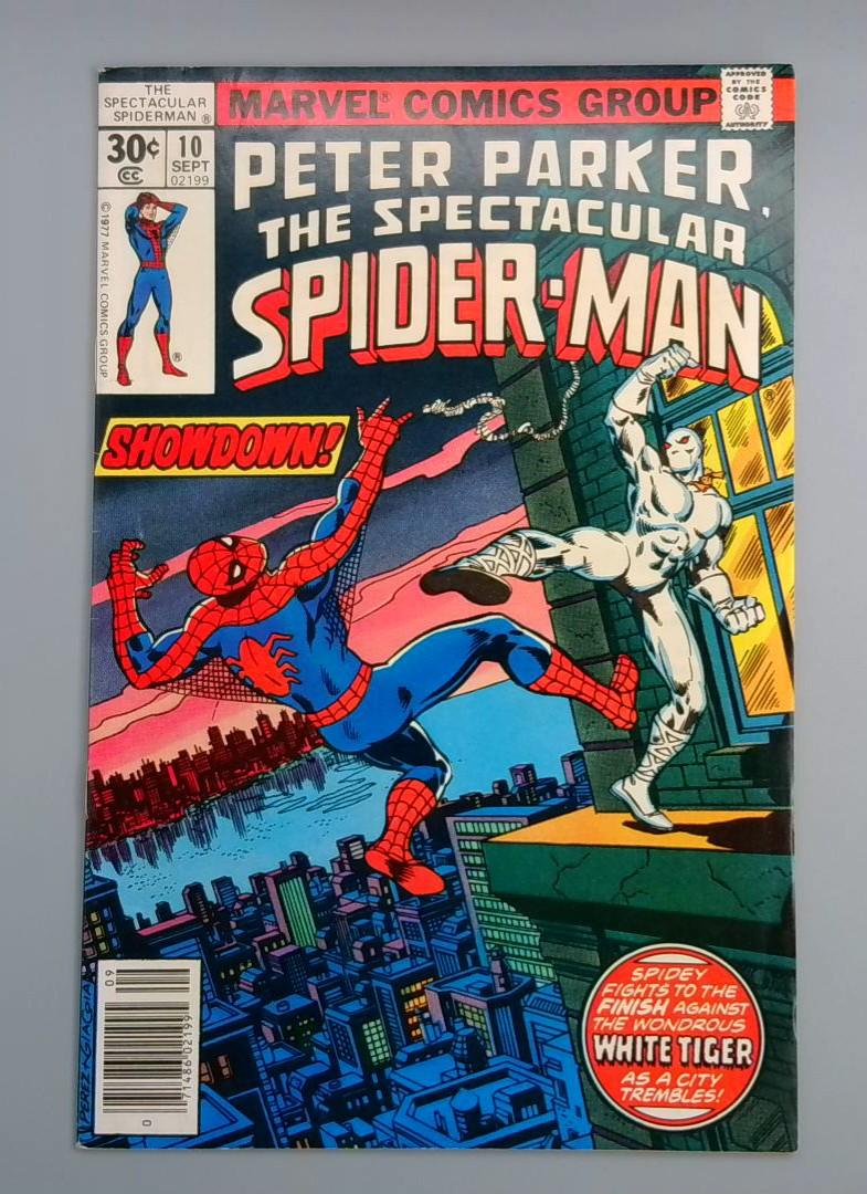 Spectacular Spider-Man #10, VF+ 2nd White Tiger Marvel Comics,1977 JR1