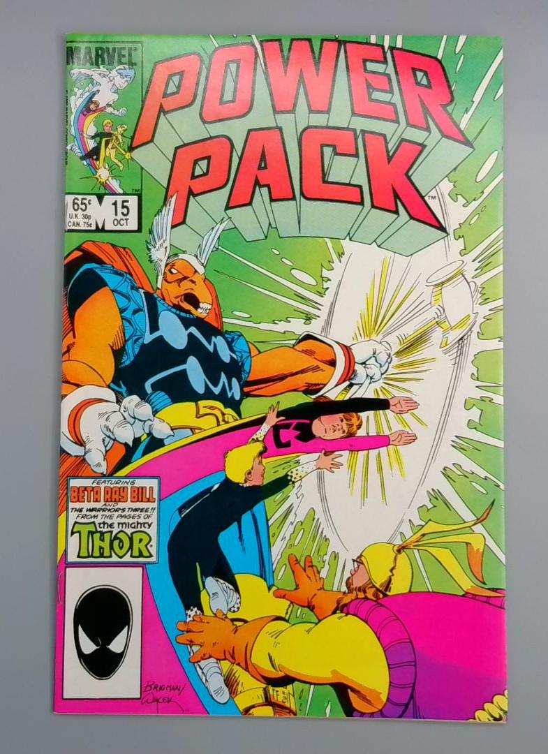 Power Pack #15, VF Beta Ray Bill Marvel Comics, Oct 1985 JR1