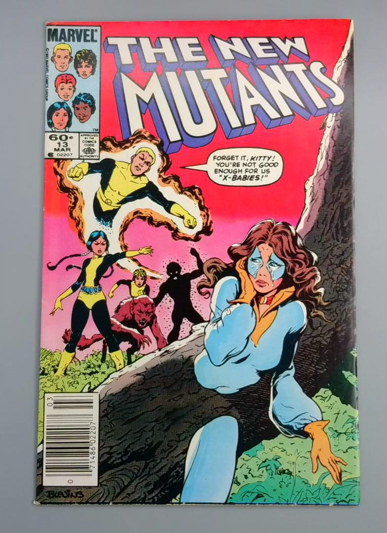 New Mutants #13, 1st Cypher, Newsstand Marvel Comics, 1984 JR1