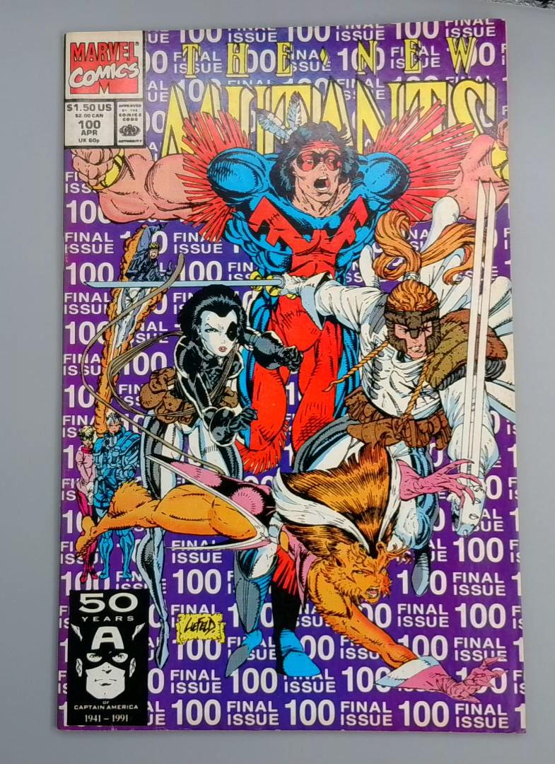 New Mutants #100, VF Final Issue, Marvel Comics, 1991 JR1