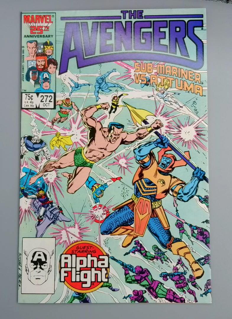 Avengers #272, VF/NM Sub-Mariner vs. Attuma Marvel, 1986 JR1