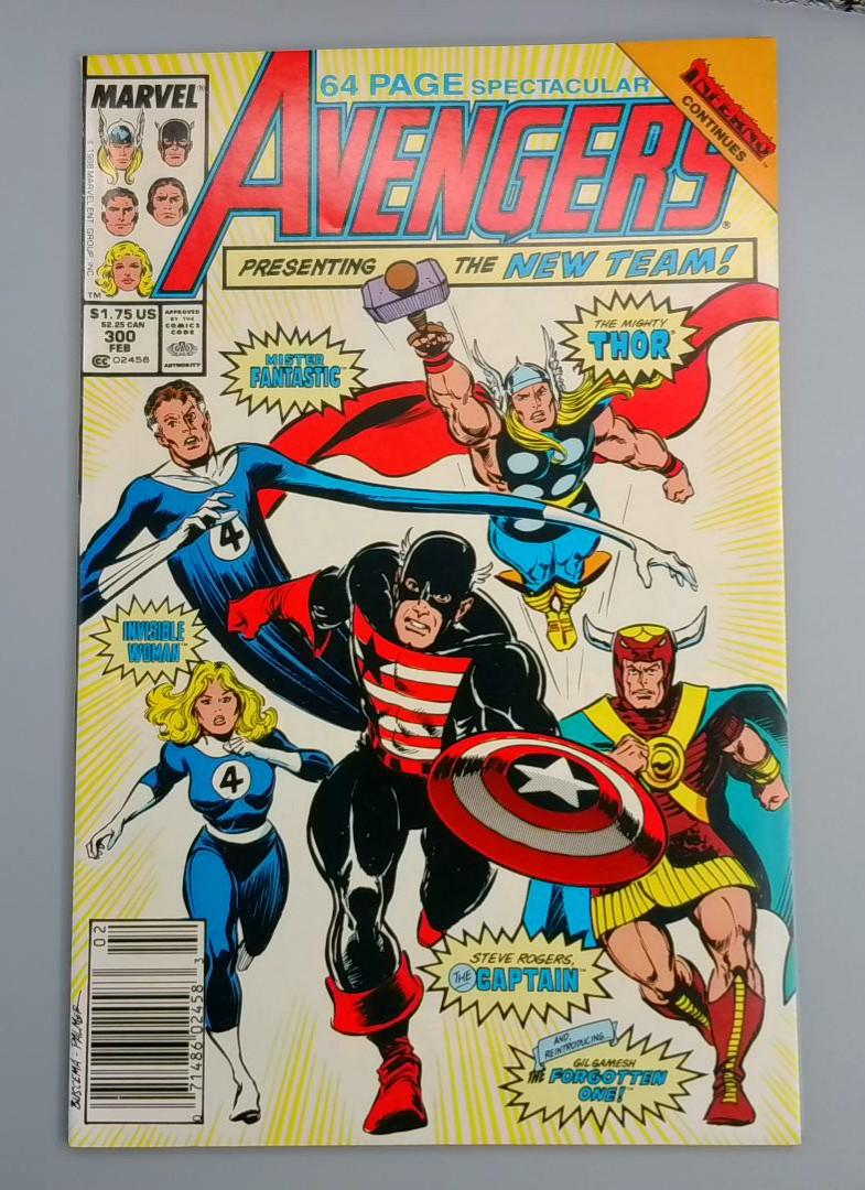 Avengers #300, VF+ Newsstand, New Roster Marvel, 1989 JR1