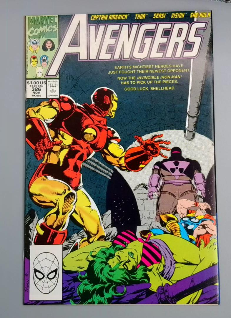 Avengers #326, NM- 1st Rage Marvel Comics, 1990 JR1