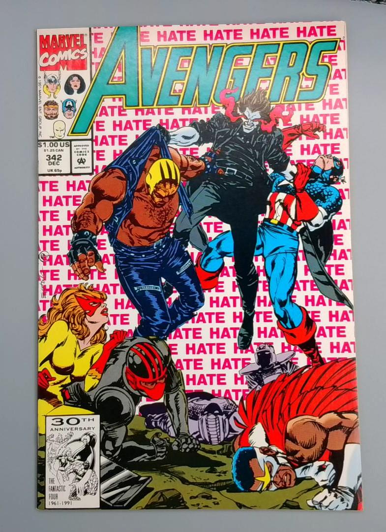 Avengers #342, "Hate" Cover, Marvel Comics, 1992 JR1