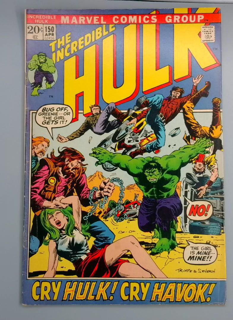 Incredible Hulk #150, VG/FN Havok, Polaris Marvel Comics, 1972 JR1