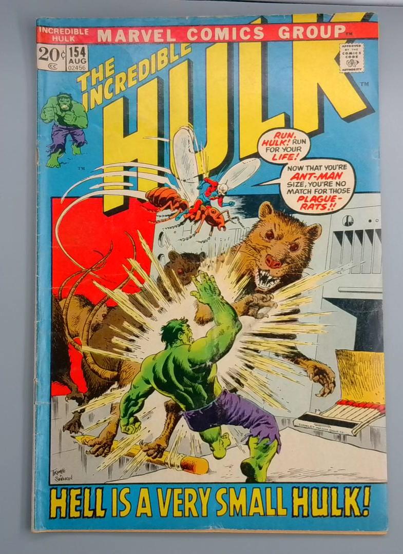Incredible Hulk #154, VG/FN Ant-Man Marvel Comics, 1972 JR1