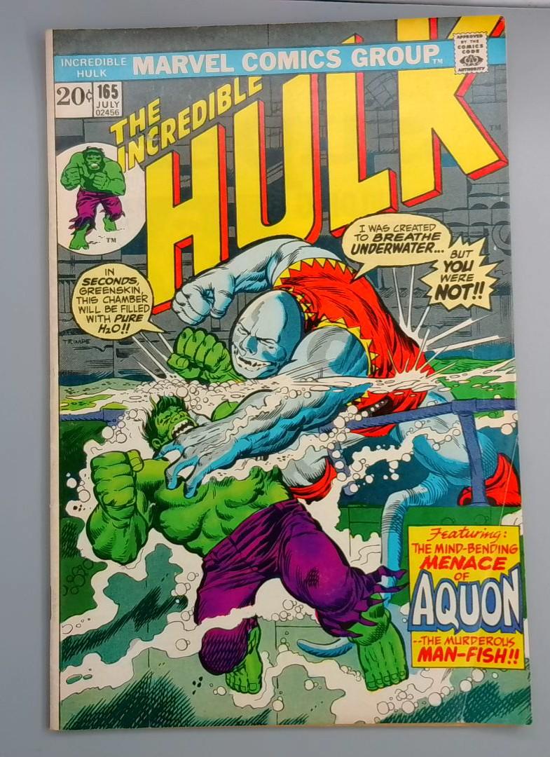 Incredible Hulk #165 VG Marvel Comics Group, July 1973 JR1