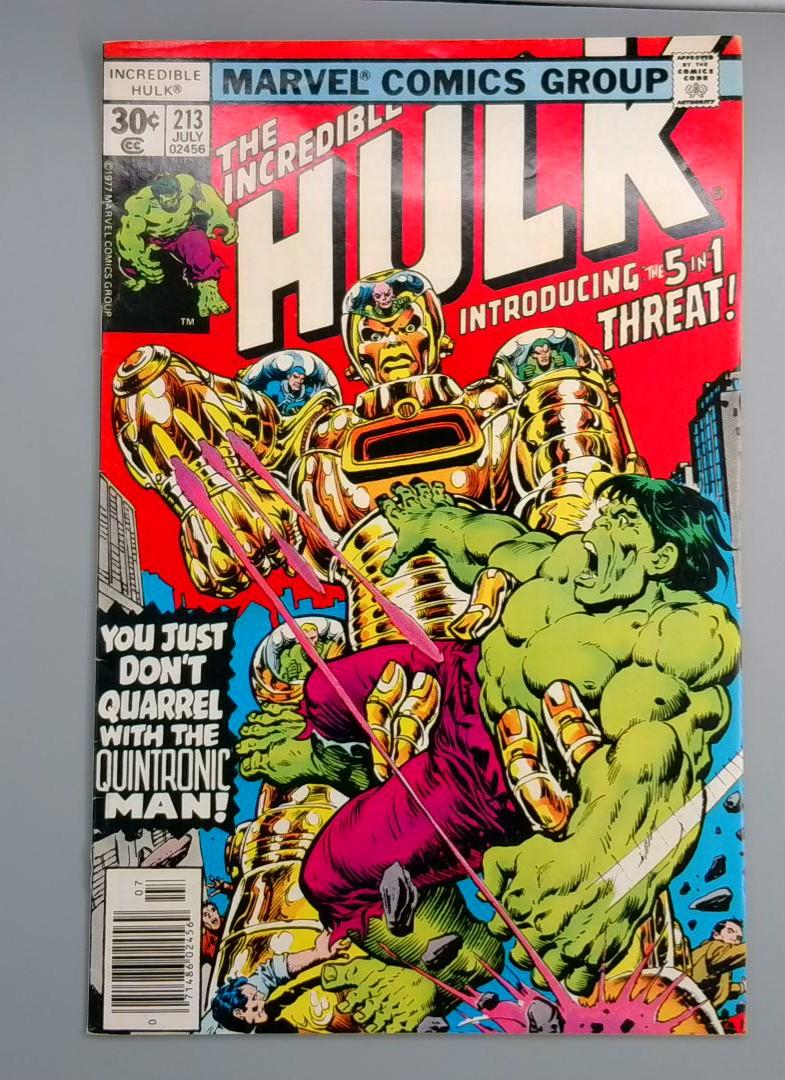 Incredible Hulk #213,FN 1st Jack of Hearts Marvel Comics Group, July 1977 JR1
