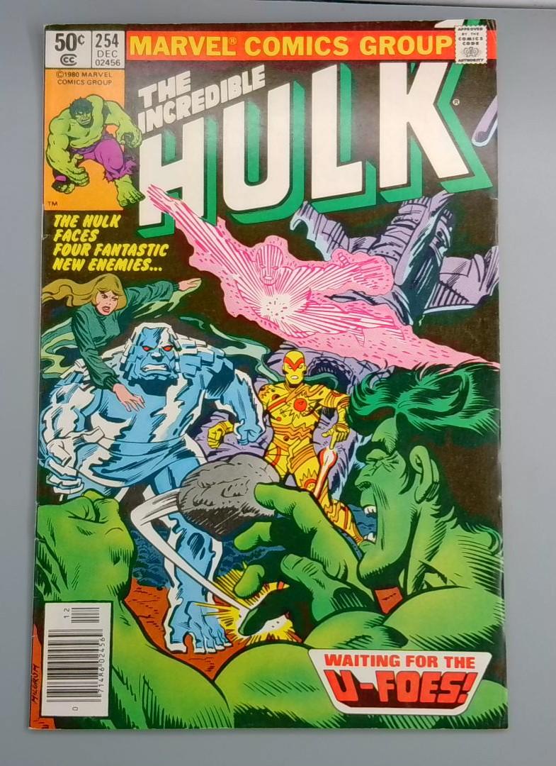 Incredible Hulk #254, VF+ 1st U-Foes Newsstand Marvel Comics,1980 JR1