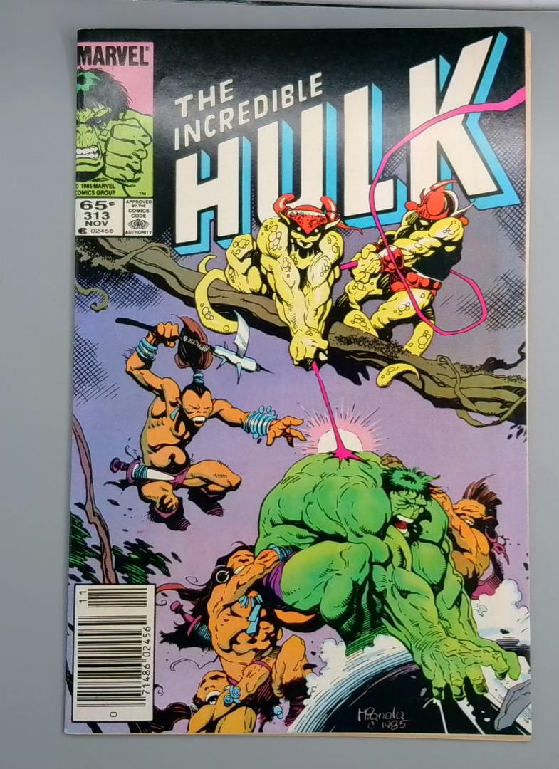 Incredible Hulk #313, VF+ Newsstand Marvel Comics 1985 JR1