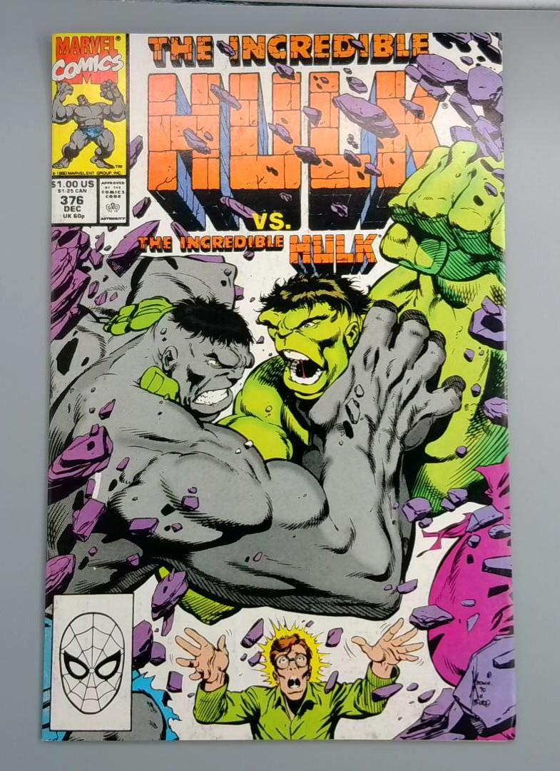 Incredible Hulk #376 vs. Incredible Hulk, Marvel Comics, 1990 JR1