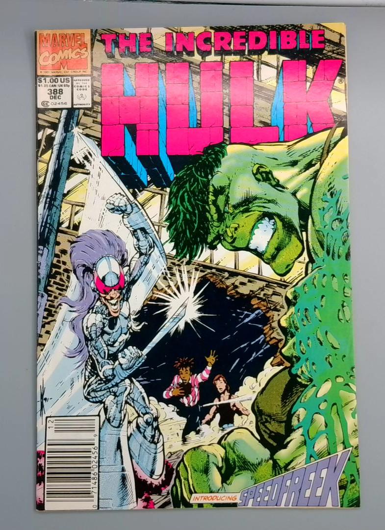 Incredible Hulk #388, Newsstand Marvel Comics, 1991 JR1