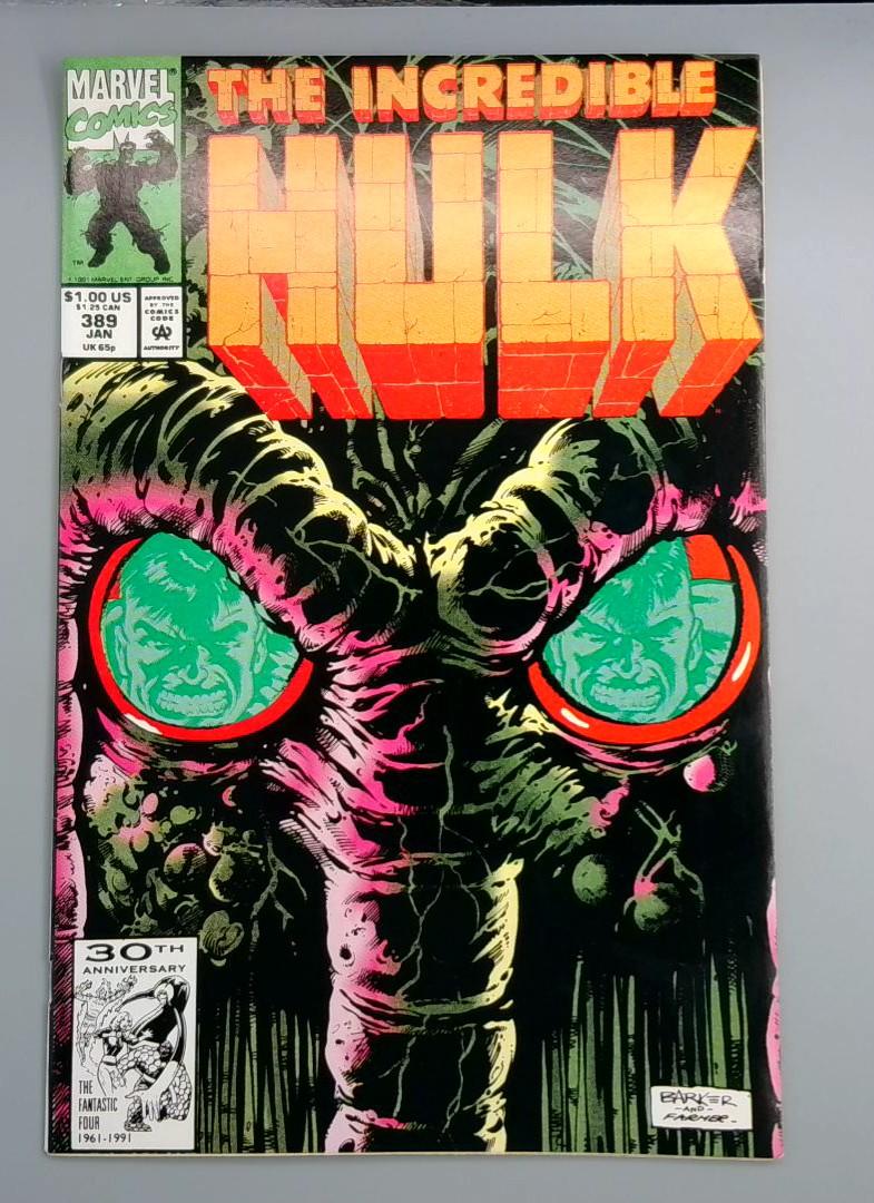 Incredible Hulk #389, VF Marvel Comics, Jan 1992 JR1