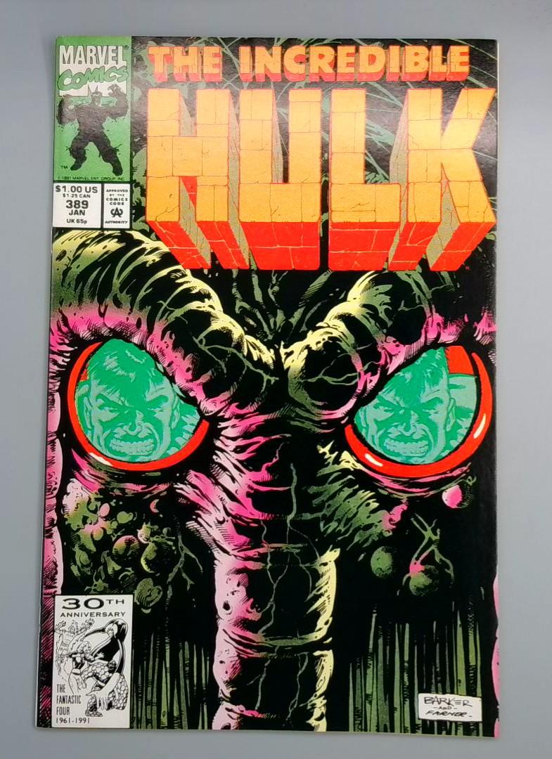 Incredible Hulk #389, VF+ Man-Thing Marvel Comics, 1992 JR1