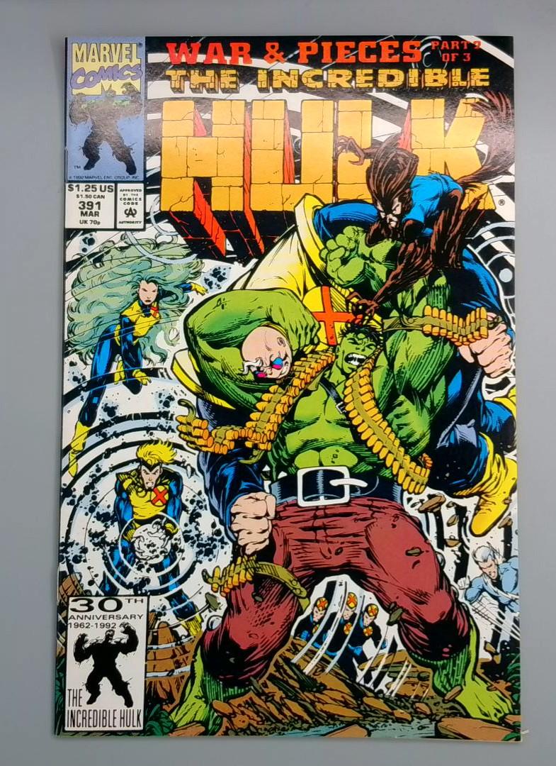 Incredible Hulk #391 VF/NM War & Pieces Part 3, Marvel Comics, 1992 JR1