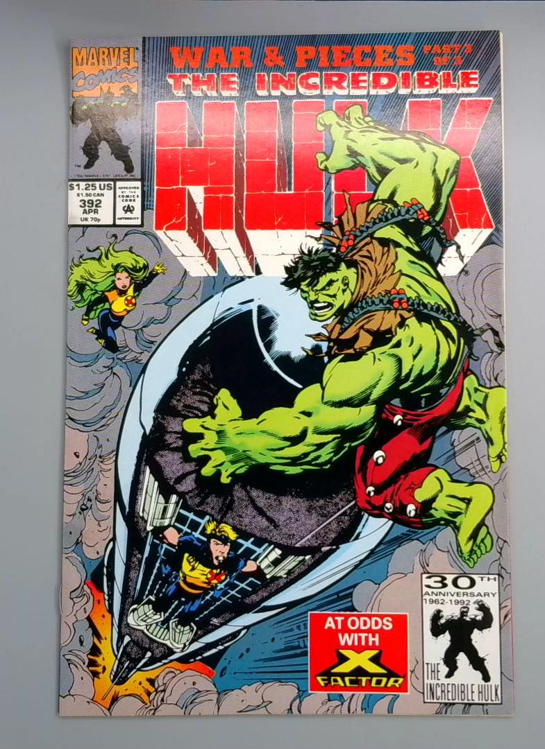 Incredible Hulk #392, VF+ X-Factor Marvel Comics, 1992 JR1