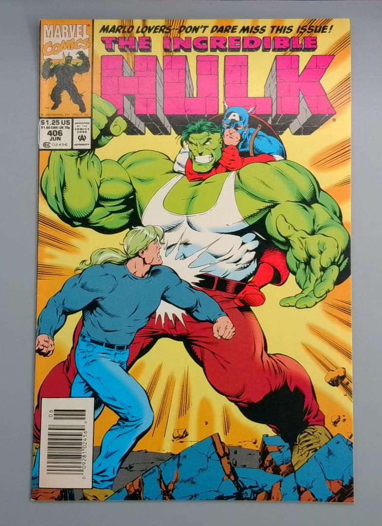 Incredible Hulk #406, Newsstand Marvel Comics, 1993 JR1