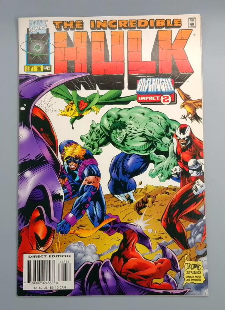 Incredible Hulk #445, NM Onslaught Impact 2, Marvel Comics, 1996 JR`