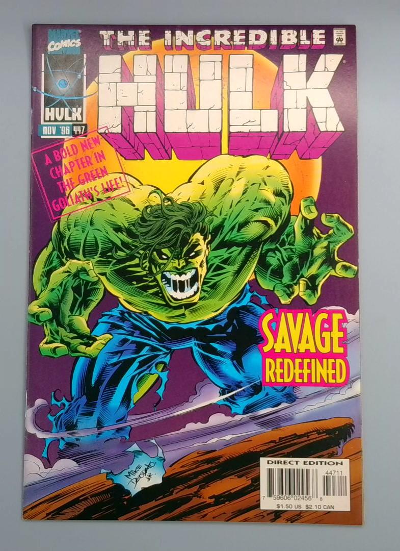 Incredible Hulk #447, VF/NM Marvel Comics, 1996 JR1