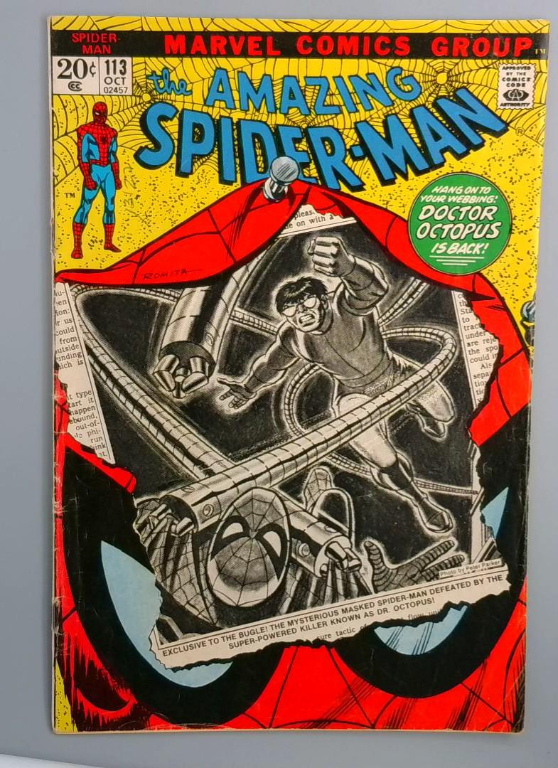 Amazing Spider-Man #113 VG+ 1st Hammerhead Marvel Comics, 1972