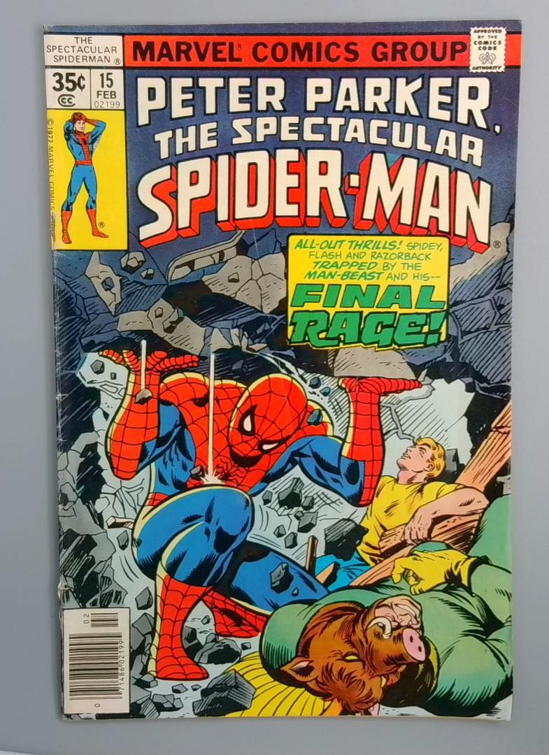 Spectacular Spider-Man #15, VG+ Marvel Comics Group, 1978