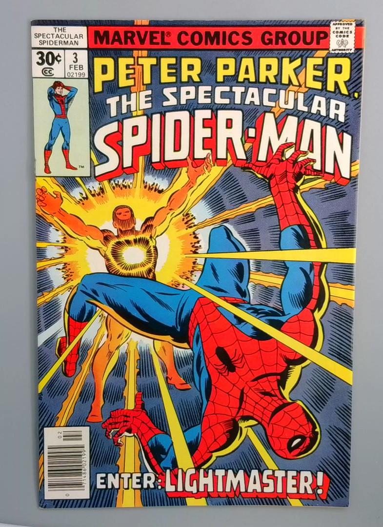 Spectacular Spider-Man #3, NM 1st Lightmaster Marvel Comics, 1977 
