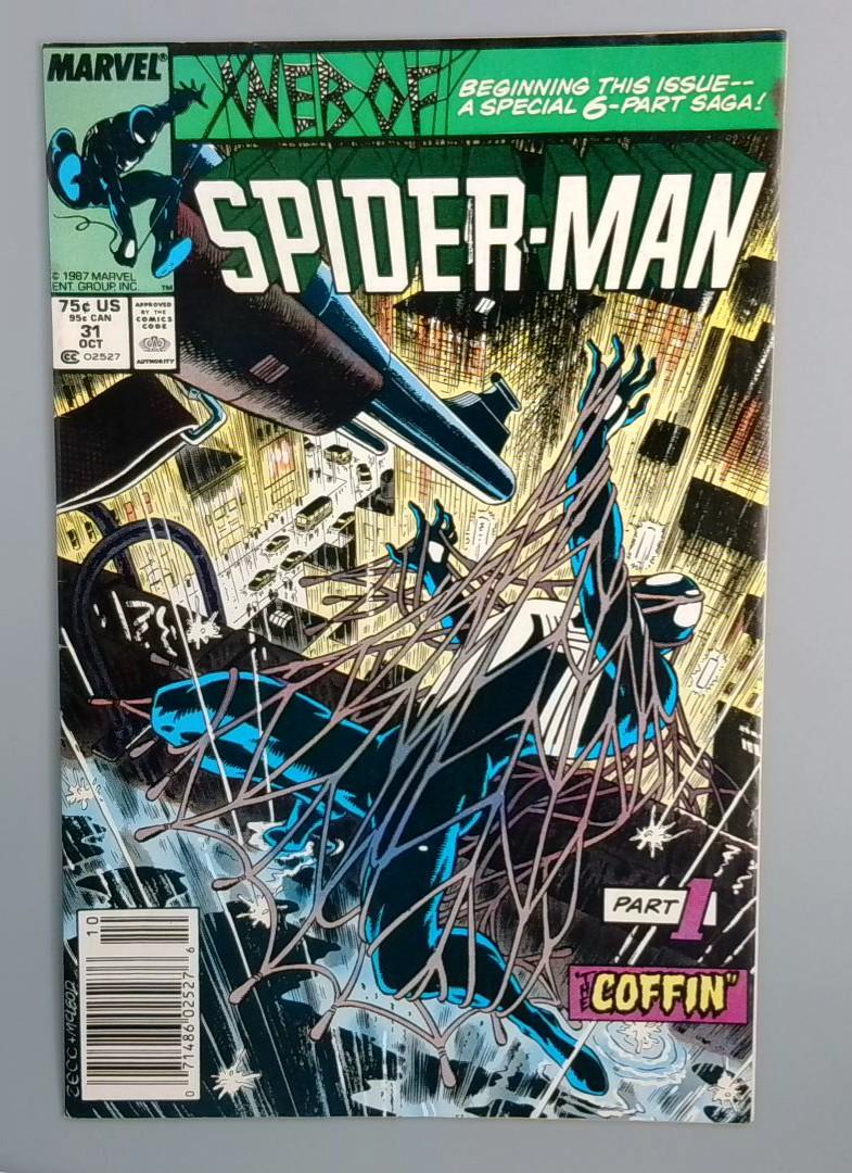 Web of Spider-Man #32, Kraven's Last Hunt Newsstand Marvel, 1987
