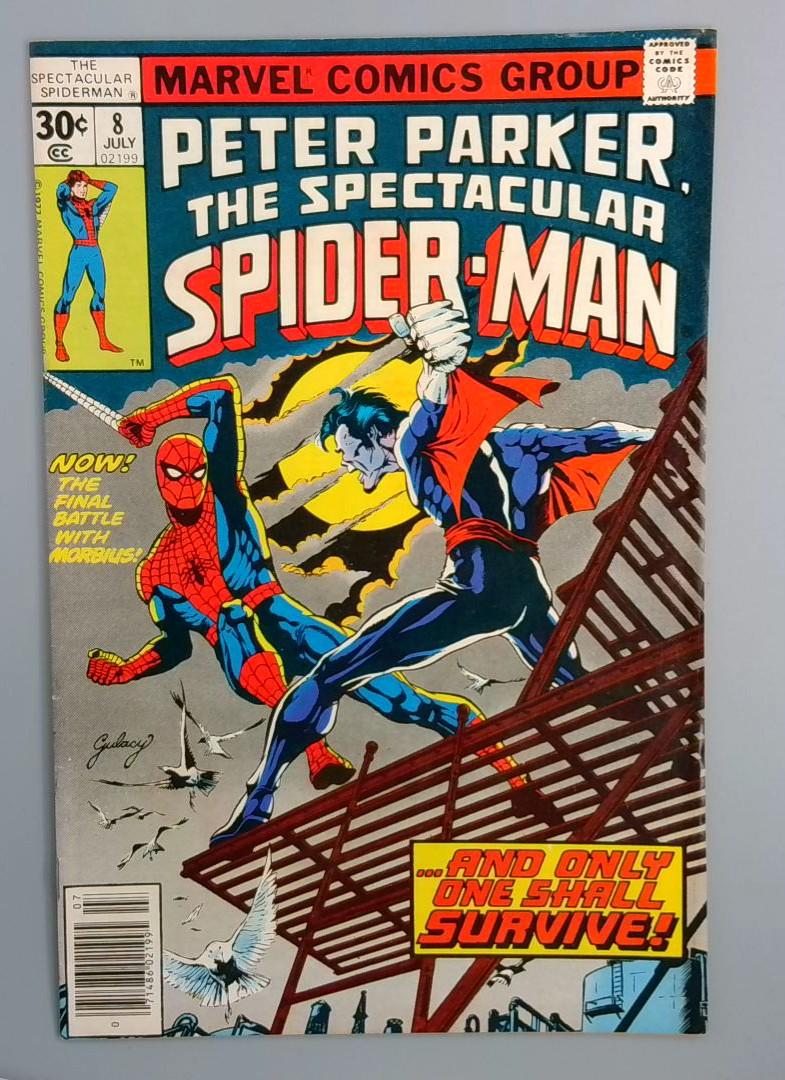 Spectacular Spider-Man #8, VF Morbius Marvel Comics Group, July 1977