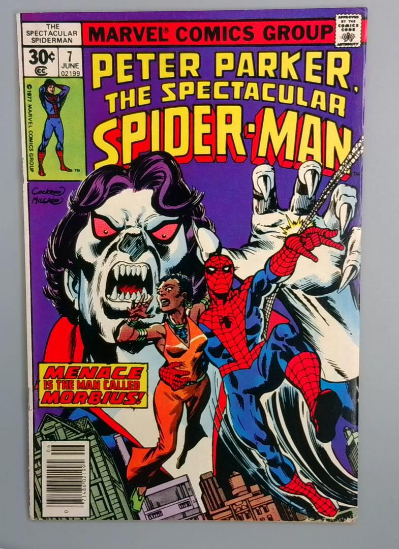 Spectacular Spider-Man #7, VF Morbius Marvel Comics 1977