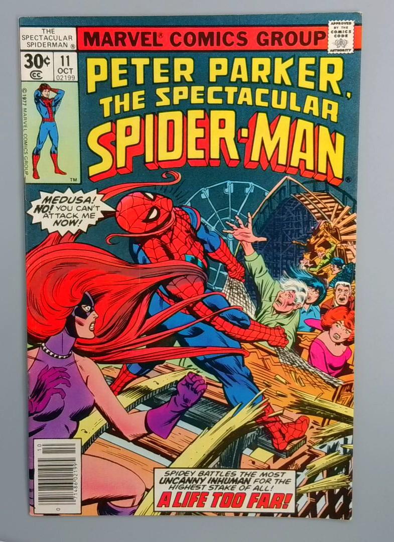 Spectacular Spider-Man #11, VF Medusa Marvel Comics 1977