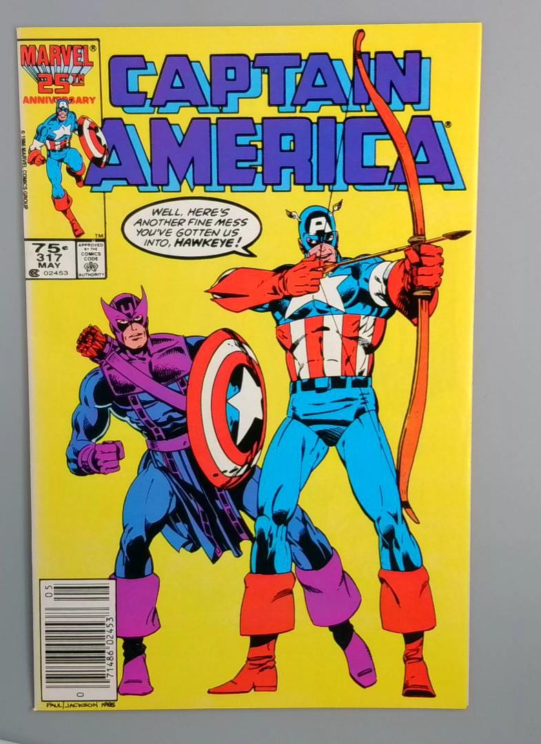 Captain America #317, VF+ Newsstand Marvel Comics, 1986 JR1