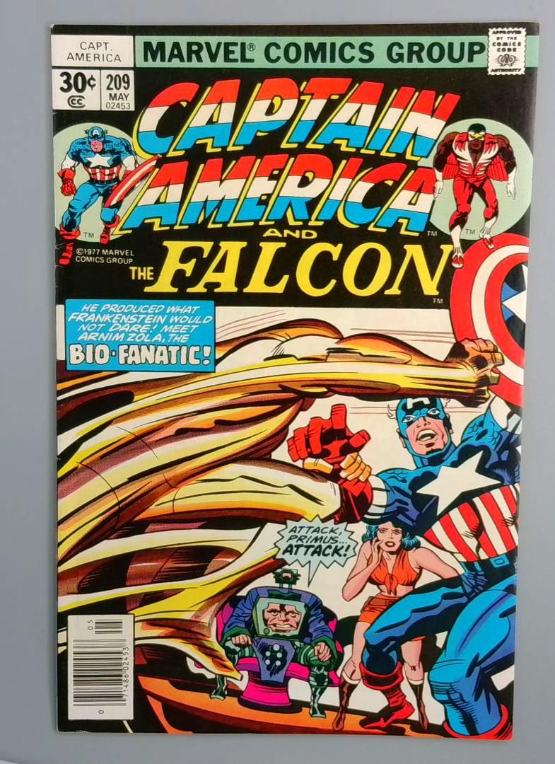 Captain America #209, VF+ 1st Arim Zola Marvel Comics, 1977 JR1