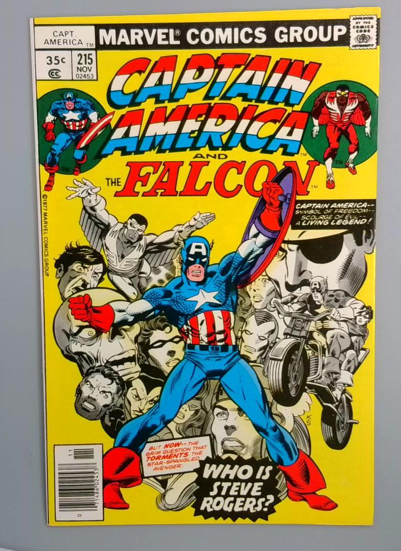 Captain America #215, NM Marvel Comics, 1977 JR1