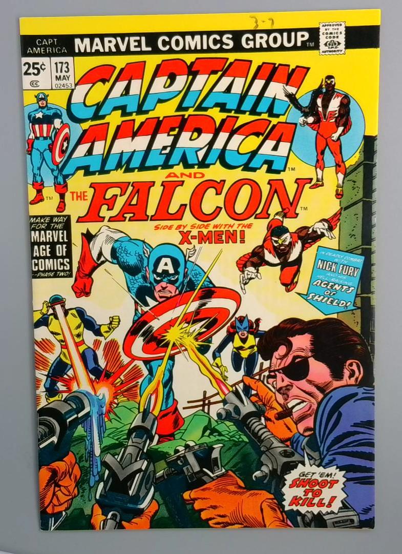 Captain America #173, FN/VF X-Men!, Marvel Comics, 1974 JR1
