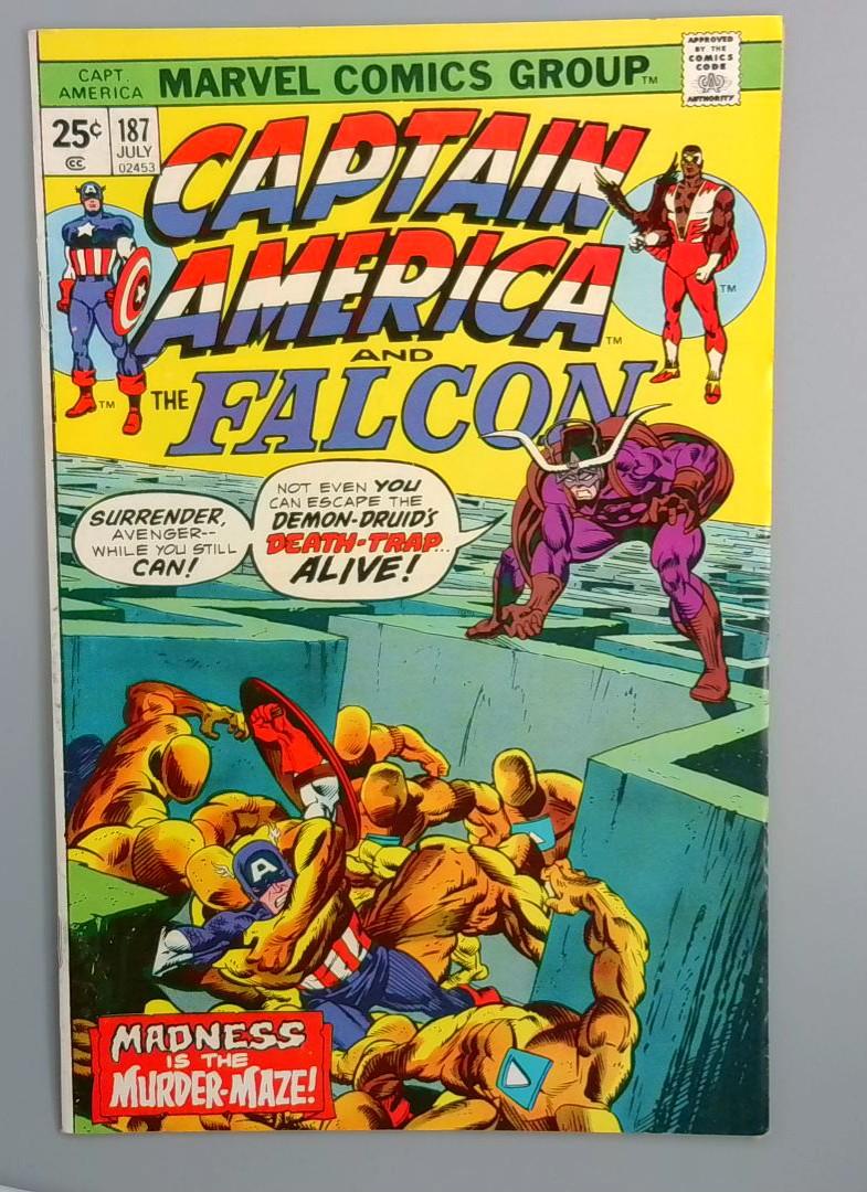Captain America #187, FN/VF Marvel Comics Group, 1975 JR1