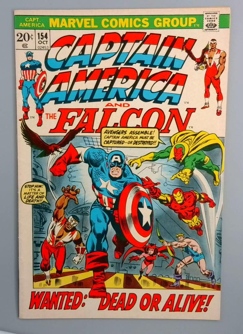 Captain America #154, FN+ 1st Jack Monroe Marvel Comics, 1972 JR1
