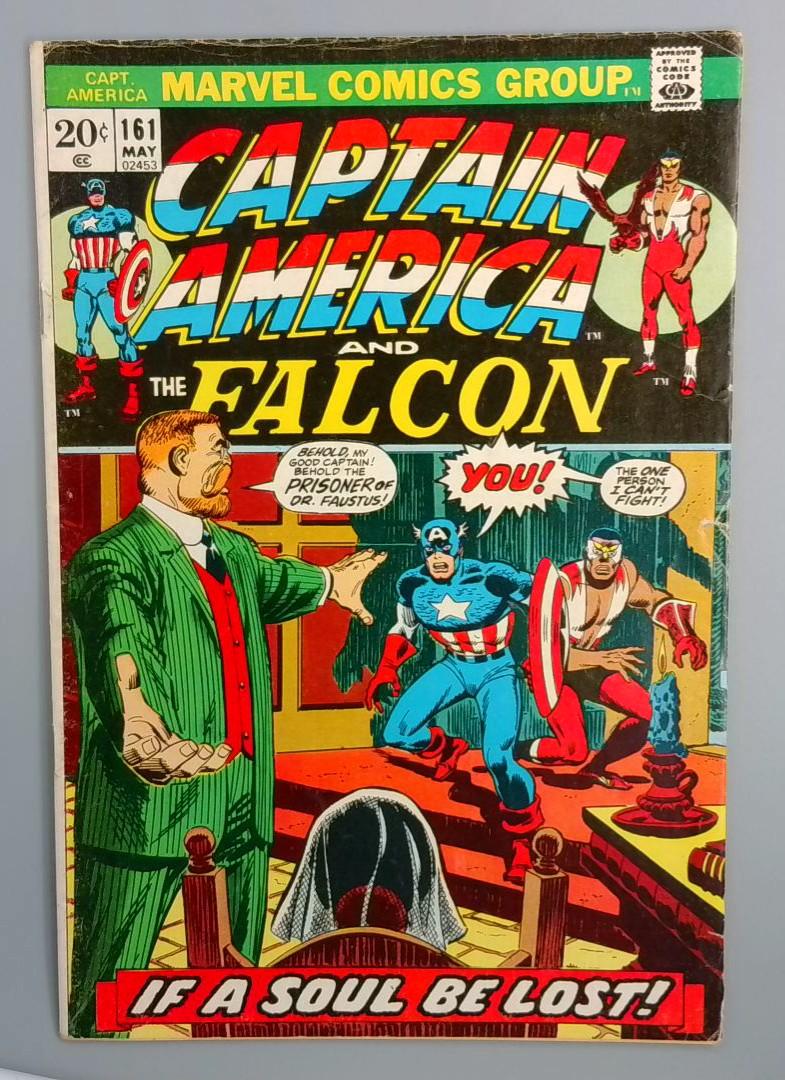 Captain America #161, VG 2nd Peggy Carter Marvel Comics, 1973 JR1
