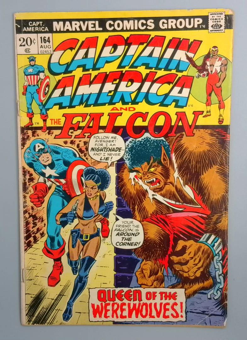 Captain America #164, VG 1st Nightshade Marvel Comics, 1973 JR1