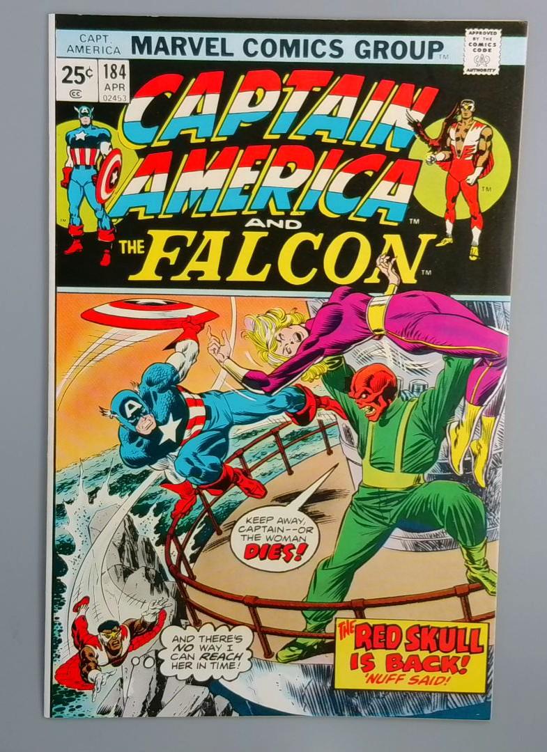 Captain America #184, VF/NM Red Skull Marvel Comics, 1975 JR1