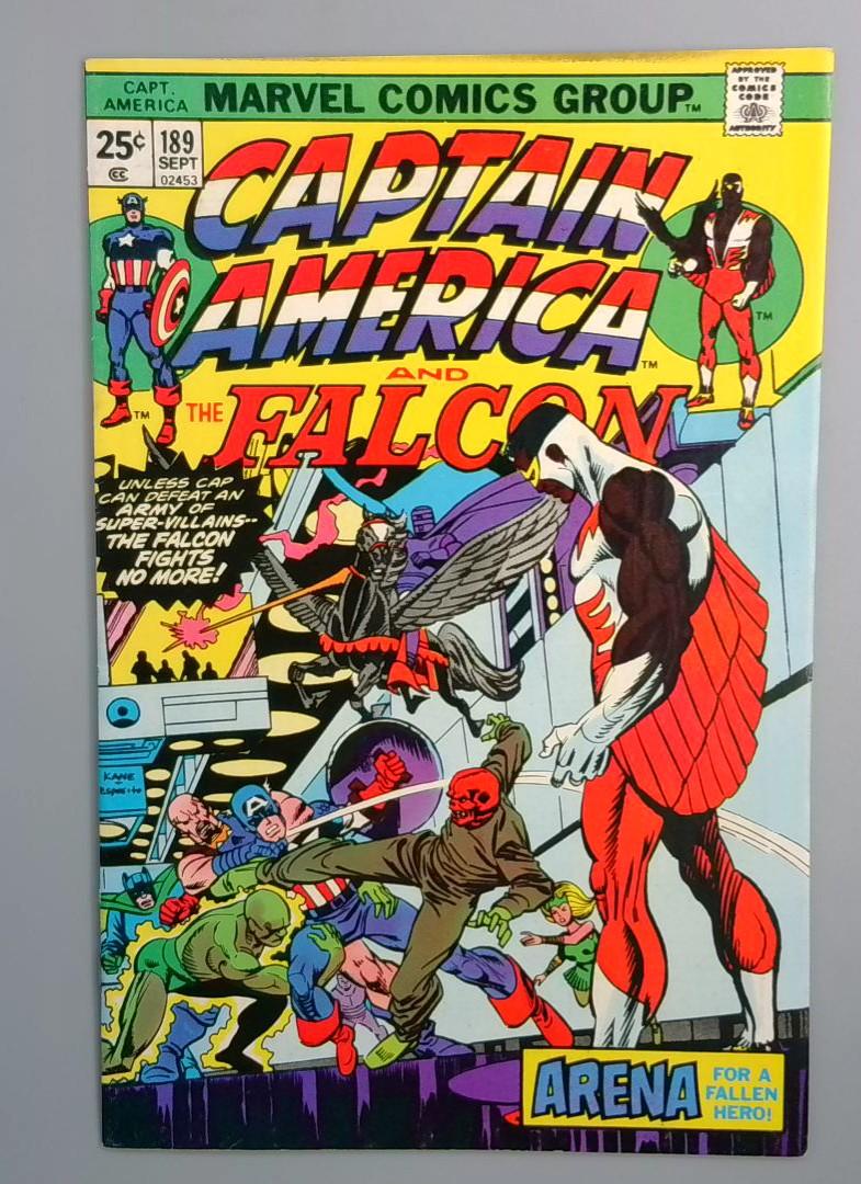 Captain America #189, VF+ Falcon, Nightshade Marvel Comics 1975 JR1