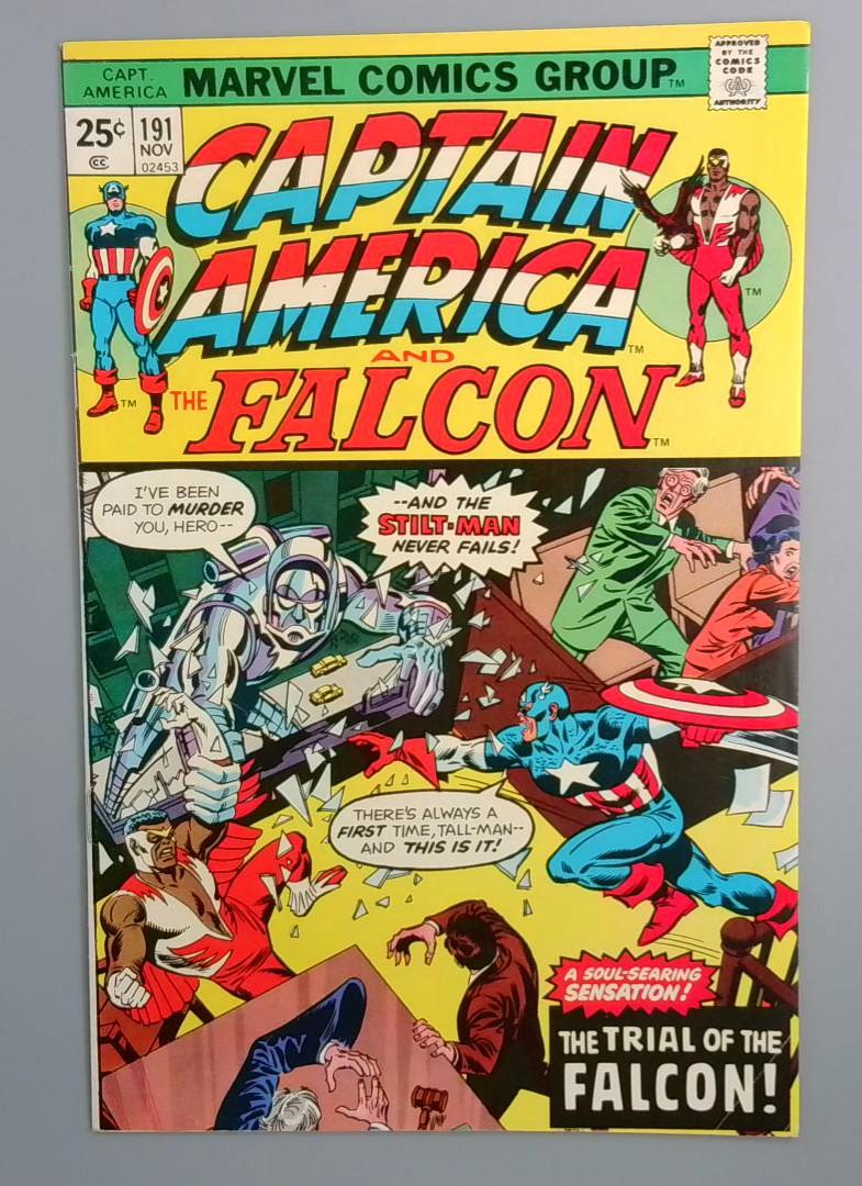Captain America #191, VF+ Stilt-Man, Trapster Marvel Comics, 1976 JR1