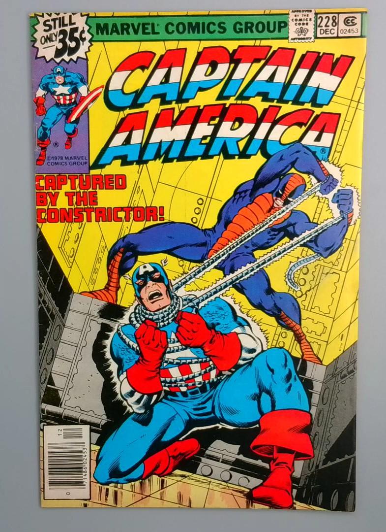 Captain America #228, Captured by the Constrictor, Marvel Comics 1978 JR1