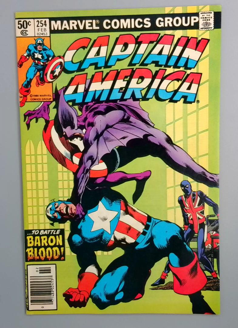 Captain America #254, NM- Baron Blood, Newsstand Marvel Comics, 1981 JR1